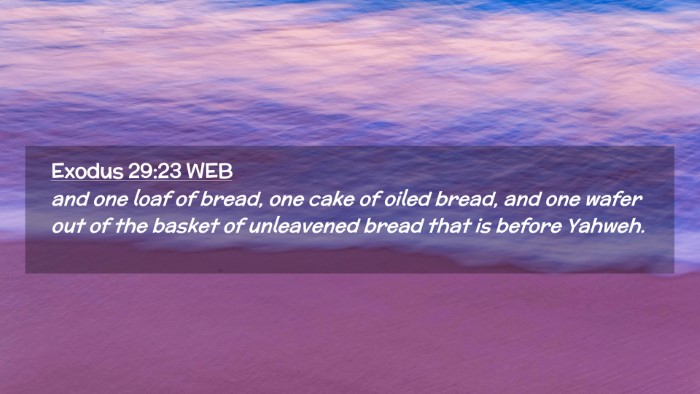 Picture 02 - Exodus 29:23 WEB Desktop Wallpaper - and one loaf of bread, one cake of oiled bread, - Desktop Bible Verse Wallpaper