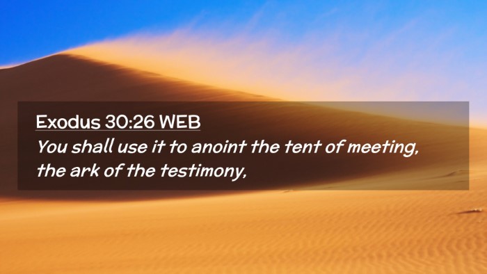 Picture 02 - Exodus 30:26 WEB Desktop Wallpaper - You shall use it to anoint the tent of meeting, - Desktop Bible Verse Wallpaper