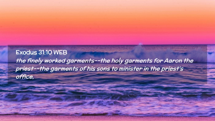 Picture 02 - Exodus 31:10 WEB Desktop Wallpaper - the finely worked garments--the holy garments for - Desktop Bible Verse Wallpaper