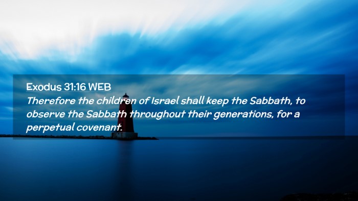 Picture 02 - Exodus 31:16 WEB Desktop Wallpaper - Therefore the children of Israel shall keep the - Desktop Bible Verse Wallpaper