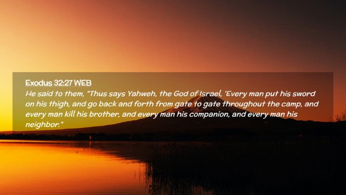 Picture 02 - Exodus 32:27 WEB Desktop Wallpaper - He said to them, 