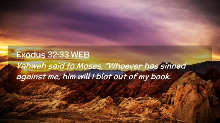 Picture 02 - Exodus 32:33 WEB Desktop Wallpaper - Yahweh said to Moses, 