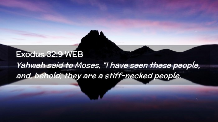 Picture 02 - Exodus 32:9 WEB Desktop Wallpaper - Yahweh said to Moses, 