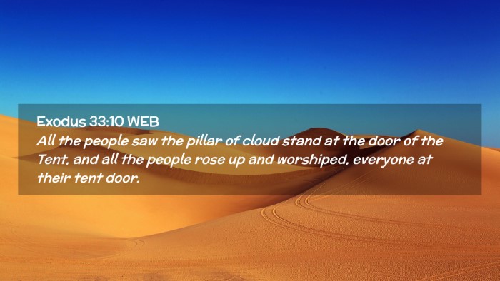 Picture 02 - Exodus 33:10 WEB Desktop Wallpaper - All the people saw the pillar of cloud stand at - Desktop Bible Verse Wallpaper