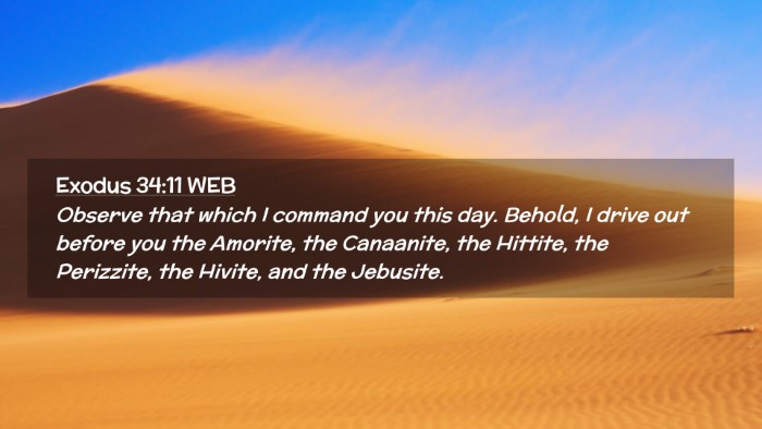 Picture 02 - Exodus 34:11 WEB Desktop Wallpaper - Observe that which I command you this day. - Desktop Bible Verse Wallpaper