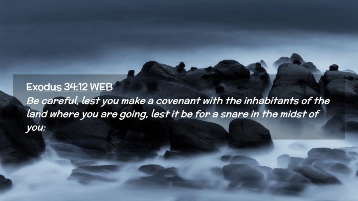 Picture 02 - Exodus 34:12 WEB Desktop Wallpaper - Be careful, lest you make a covenant with the - Desktop Bible Verse Wallpaper