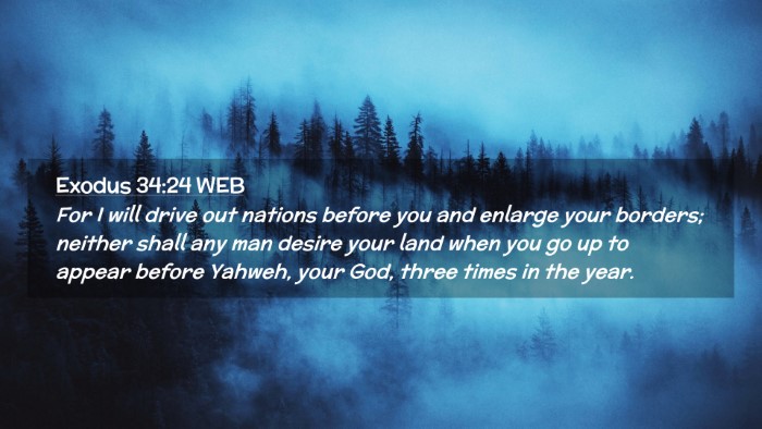Picture 02 - Exodus 34:24 WEB Desktop Wallpaper - For I will drive out nations before you and - Desktop Bible Verse Wallpaper