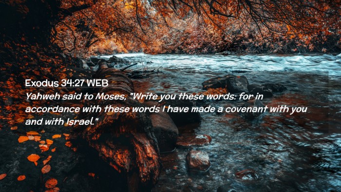 Picture 02 - Exodus 34:27 WEB Desktop Wallpaper - Yahweh said to Moses, 