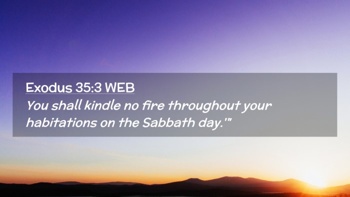 Picture 02 - Exodus 35:3 WEB Desktop Wallpaper - You shall kindle no fire throughout your - Desktop Bible Verse Wallpaper