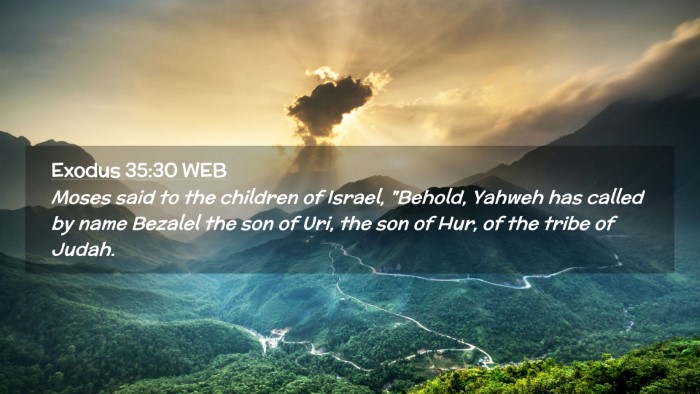 Picture 02 - Exodus 35:30 WEB Desktop Wallpaper - Moses said to the children of Israel, 