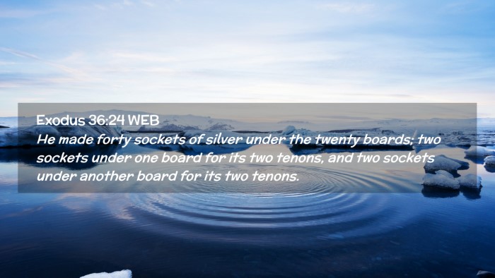 Picture 02 - Exodus 36:24 WEB Desktop Wallpaper - He made forty sockets of silver under the twenty - Desktop Bible Verse Wallpaper