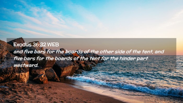 Picture 02 - Exodus 36:32 WEB Desktop Wallpaper - and five bars for the boards of the other side of - Desktop Bible Verse Wallpaper