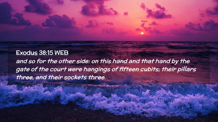 Picture 02 - Exodus 38:15 WEB Desktop Wallpaper - and so for the other side: on this hand and that - Desktop Bible Verse Wallpaper