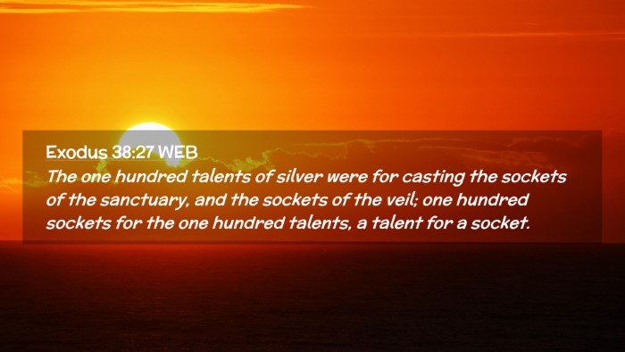 Picture 02 - Exodus 38:27 WEB Desktop Wallpaper - The one hundred talents of silver were for - Desktop Bible Verse Wallpaper