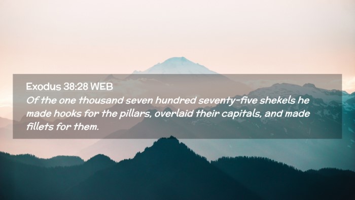 Picture 02 - Exodus 38:28 WEB Desktop Wallpaper - Of the one thousand seven hundred seventy-five - Desktop Bible Verse Wallpaper