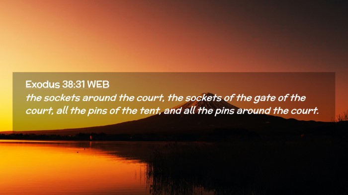 Picture 02 - Exodus 38:31 WEB Desktop Wallpaper - the sockets around the court, the sockets of the - Desktop Bible Verse Wallpaper