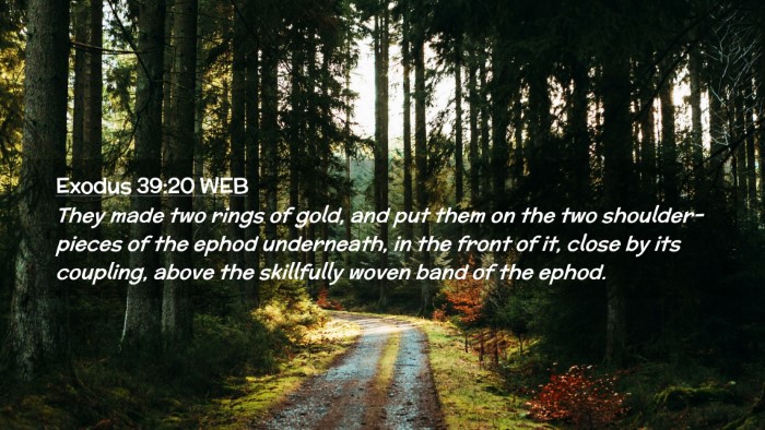 Picture 02 - Exodus 39:20 WEB Desktop Wallpaper - They made two rings of gold, and put them on the - Desktop Bible Verse Wallpaper