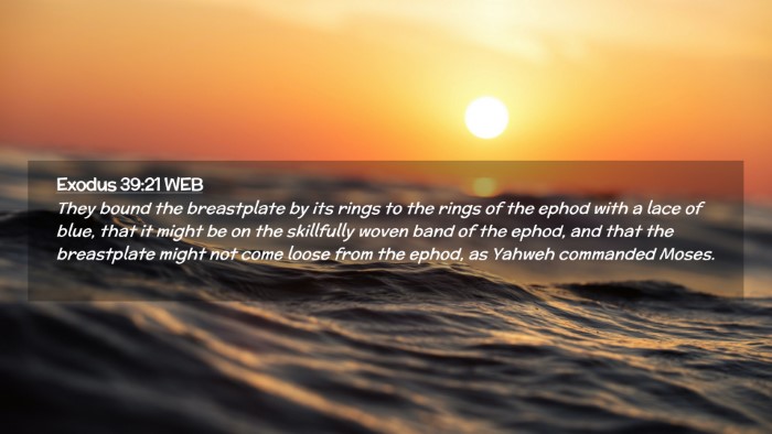 Picture 02 - Exodus 39:21 WEB Desktop Wallpaper - They bound the breastplate by its rings to the - Desktop Bible Verse Wallpaper