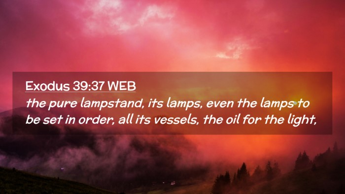 Picture 02 - Exodus 39:37 WEB Desktop Wallpaper - the pure lampstand, its lamps, even the lamps to - Desktop Bible Verse Wallpaper