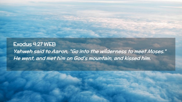 Picture 02 - Exodus 4:27 WEB Desktop Wallpaper - Yahweh said to Aaron, 