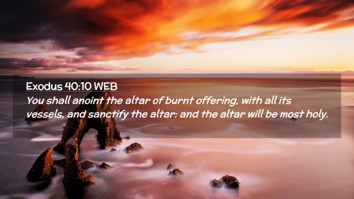 Picture 02 - Exodus 40:10 WEB Desktop Wallpaper - You shall anoint the altar of burnt offering, - Desktop Bible Verse Wallpaper