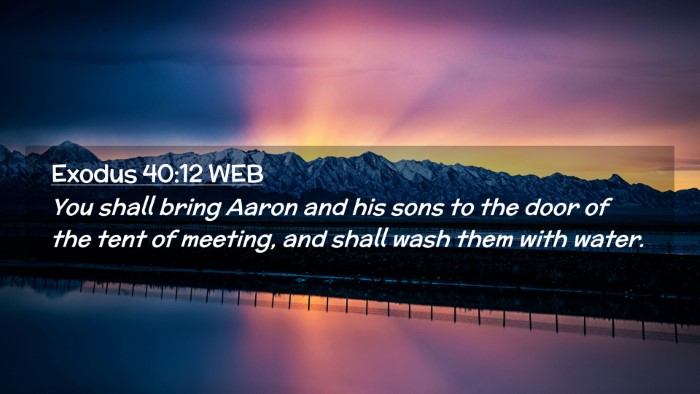 Picture 02 - Exodus 40:12 WEB Desktop Wallpaper - You shall bring Aaron and his sons to the door of - Desktop Bible Verse Wallpaper