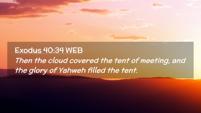Picture 02 - Exodus 40:34 WEB Desktop Wallpaper - Then the cloud covered the tent of meeting, and - Desktop Bible Verse Wallpaper
