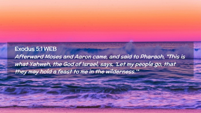 Picture 02 - Exodus 5:1 WEB Desktop Wallpaper - Afterward Moses and Aaron came, and said to - Desktop Bible Verse Wallpaper