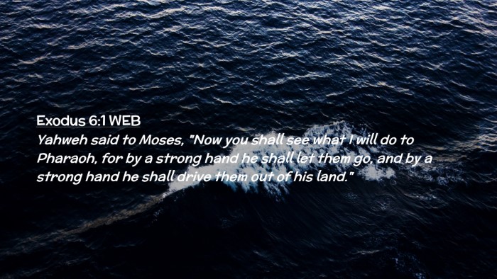 Picture 02 - Exodus 6:1 WEB Desktop Wallpaper - Yahweh said to Moses, 