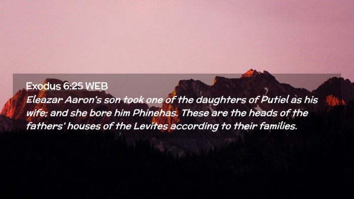 Picture 02 - Exodus 6:25 WEB Desktop Wallpaper - Eleazar Aaron's son took one of the daughters of - Desktop Bible Verse Wallpaper