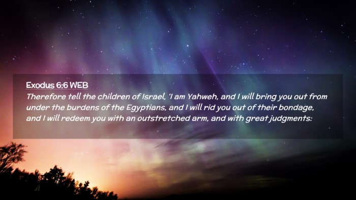 Picture 02 - Exodus 6:6 WEB Desktop Wallpaper - Therefore tell the children of Israel, 'I am - Desktop Bible Verse Wallpaper