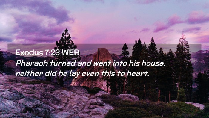 Picture 02 - Exodus 7:23 WEB Desktop Wallpaper - Pharaoh turned and went into his house, neither - Desktop Bible Verse Wallpaper