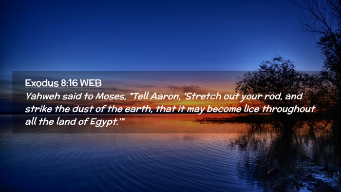Picture 02 - Exodus 8:16 WEB Desktop Wallpaper - Yahweh said to Moses, 