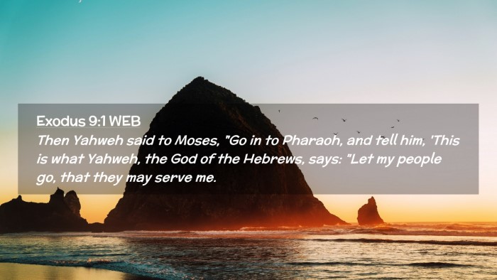 Picture 02 - Exodus 9:1 WEB Desktop Wallpaper - Then Yahweh said to Moses, 