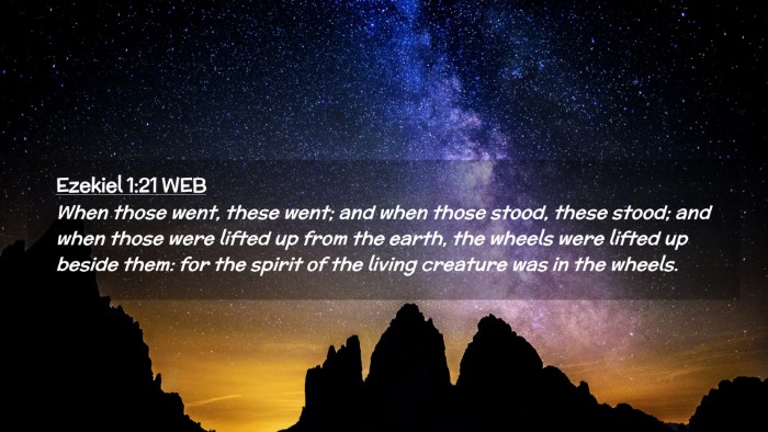 Picture 02 - Ezekiel 1:21 WEB Desktop Wallpaper - When those went, these went; and when those - Desktop Bible Verse Wallpaper