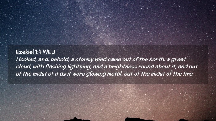 Picture 02 - Ezekiel 1:4 WEB Desktop Wallpaper - I looked, and, behold, a stormy wind came out of - Desktop Bible Verse Wallpaper