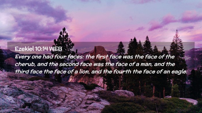 Picture 02 - Ezekiel 10:14 WEB Desktop Wallpaper - Every one had four faces: the first face was the - Desktop Bible Verse Wallpaper