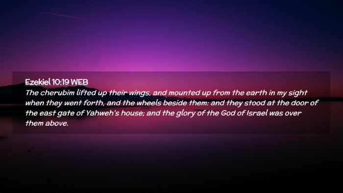 Picture 02 - Ezekiel 10:19 WEB Desktop Wallpaper - The cherubim lifted up their wings, and mounted - Desktop Bible Verse Wallpaper