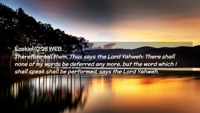 Picture 02 - Ezekiel 12:28 WEB Desktop Wallpaper - Therefore tell them, Thus says the Lord Yahweh: - Desktop Bible Verse Wallpaper
