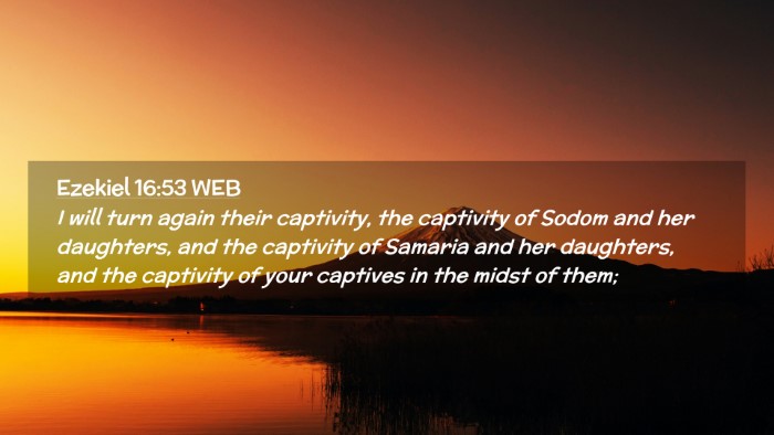 Picture 02 - Ezekiel 16:53 WEB Desktop Wallpaper - I will turn again their captivity, the captivity - Desktop Bible Verse Wallpaper