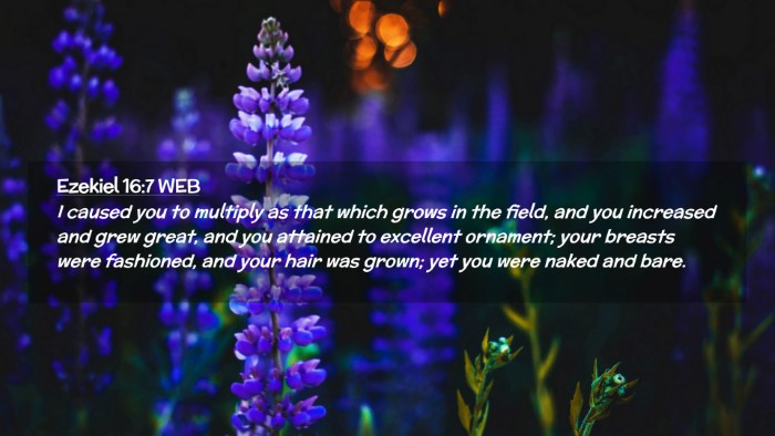 Picture 02 - Ezekiel 16:7 WEB Desktop Wallpaper - I caused you to multiply as that which grows in - Desktop Bible Verse Wallpaper