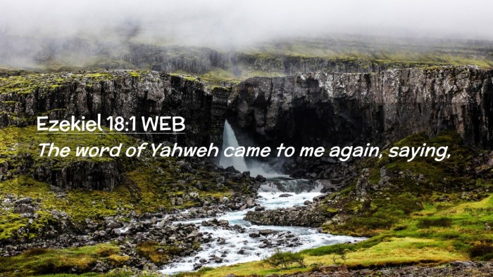 Picture 02 - Ezekiel 18:1 WEB Desktop Wallpaper - The word of Yahweh came to me again, - Desktop Bible Verse Wallpaper
