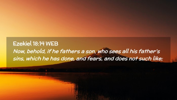 Picture 02 - Ezekiel 18:14 WEB Desktop Wallpaper - Now, behold, if he fathers a son, who sees all - Desktop Bible Verse Wallpaper