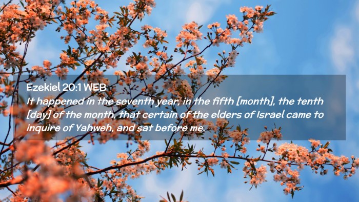 Picture 02 - Ezekiel 20:1 WEB Desktop Wallpaper - It happened in the seventh year, in the fifth - Desktop Bible Verse Wallpaper