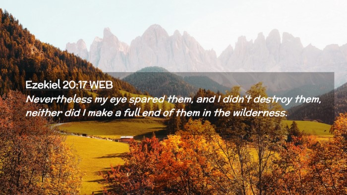 Picture 02 - Ezekiel 20:17 WEB Desktop Wallpaper - Nevertheless my eye spared them, and I didn't - Desktop Bible Verse Wallpaper