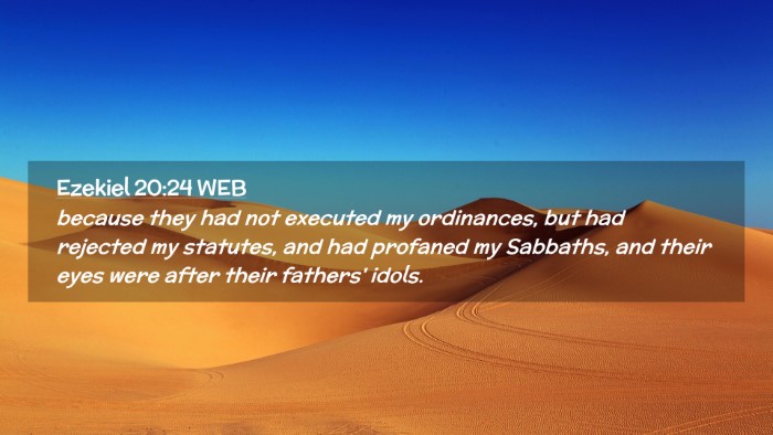 Picture 02 - Ezekiel 20:24 WEB Desktop Wallpaper - because they had not executed my ordinances, but - Desktop Bible Verse Wallpaper