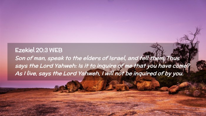 Picture 02 - Ezekiel 20:3 WEB Desktop Wallpaper - Son of man, speak to the elders of Israel, and - Desktop Bible Verse Wallpaper