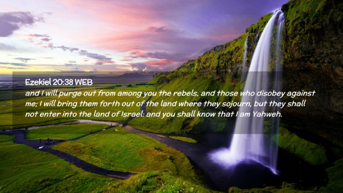 Picture 02 - Ezekiel 20:38 WEB Desktop Wallpaper - and I will purge out from among you the rebels, - Desktop Bible Verse Wallpaper
