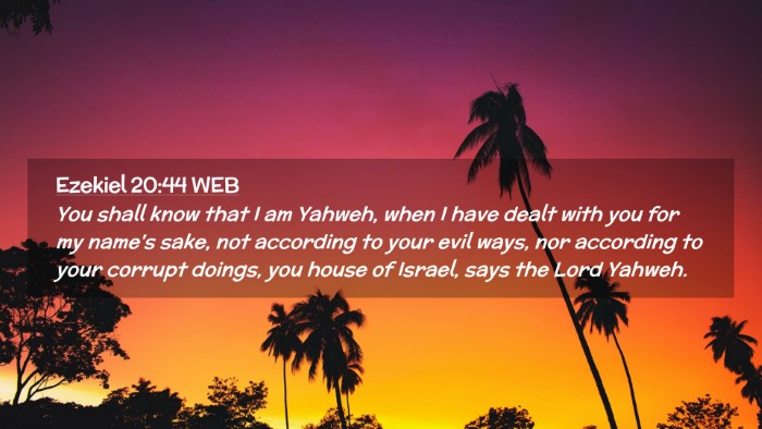 Picture 02 - Ezekiel 20:44 WEB Desktop Wallpaper - You shall know that I am Yahweh, when I have - Desktop Bible Verse Wallpaper