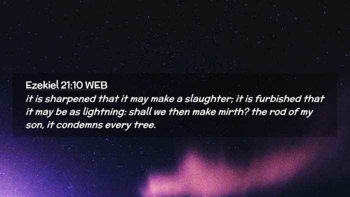 Picture 02 - Ezekiel 21:10 WEB Desktop Wallpaper - it is sharpened that it may make a slaughter; it - Desktop Bible Verse Wallpaper